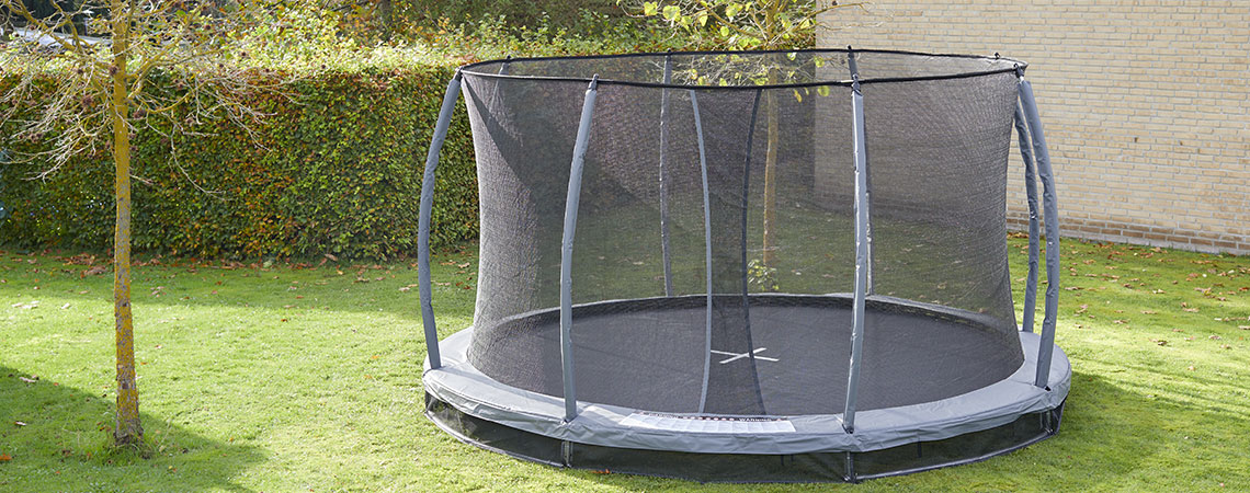 Trampoline for the clearance garden